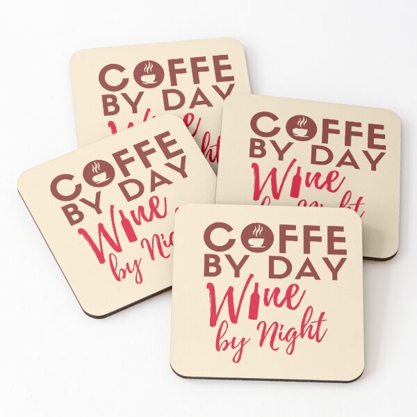 Item preview, Coffee by Day Wine by Night - Coffe Wine Meme Design designed and sold by LordAudes.