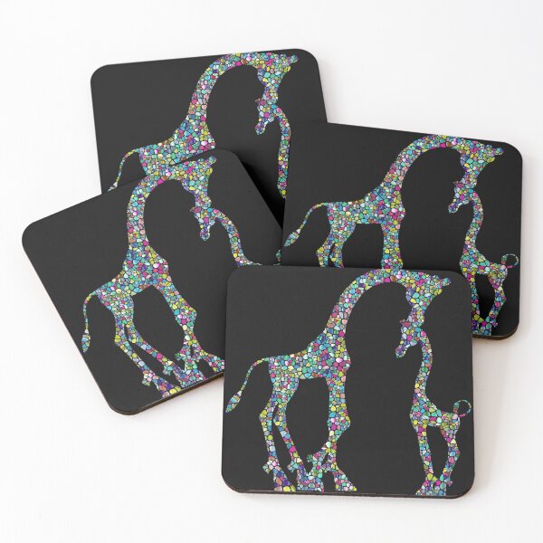 Item preview, Polyprismatic Tiled Mother And Child Giraffe Silhouette designed and sold by WowAllinOne.