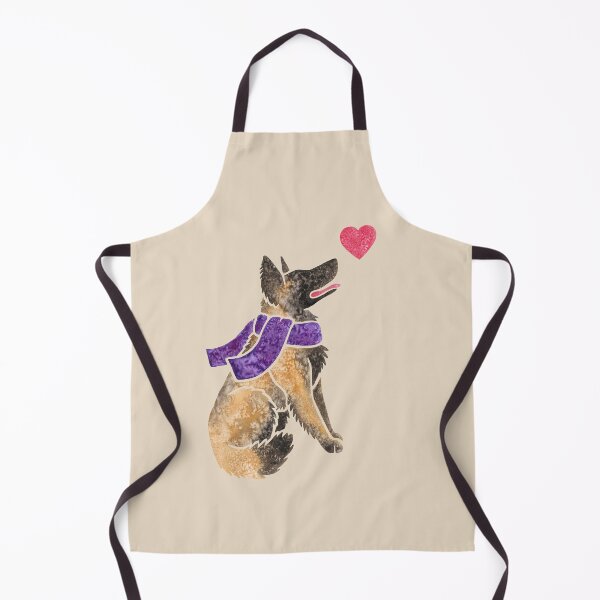 Item preview, Watercolour Belgian Shepherd designed and sold by animalartbyjess.