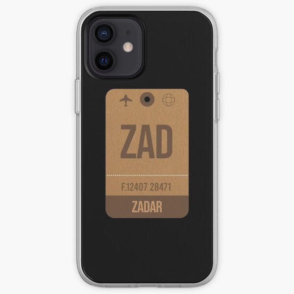 Zadar (ZAD) Croatia Vintage Airport Luggage Tag Gift Idea For Traveller iPhone Soft Case