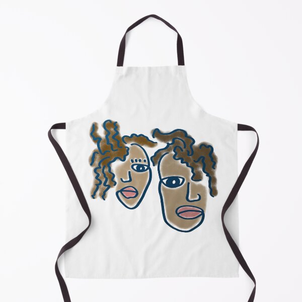Item preview, Funny fantasy drawing of a man and a woman's face, African style, curls. designed and sold by UVI-CA.