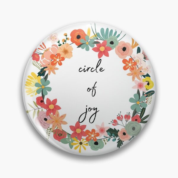 Item preview, "circle of joy" -spring floral design with insperational quote designed and sold by ArtDesign-land.