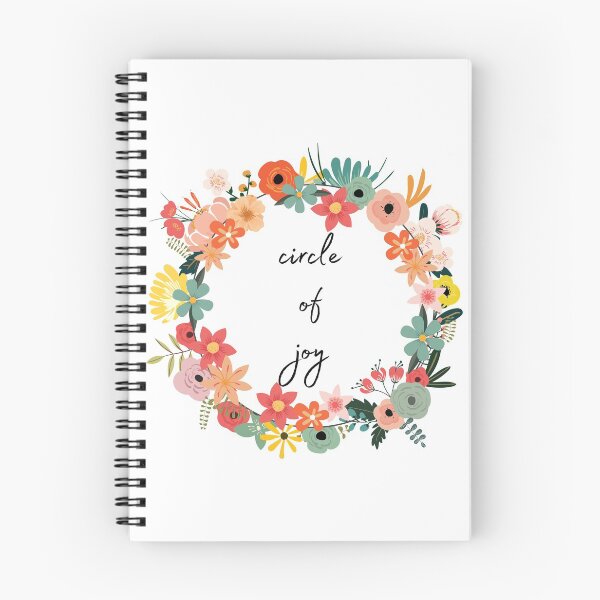 Item preview, "circle of joy" -spring floral design with insperational quote designed and sold by ArtDesign-land.