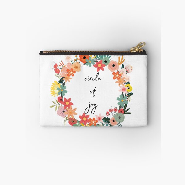 Item preview, "circle of joy" -spring floral design with insperational quote designed and sold by ArtDesign-land.