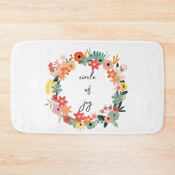 Item preview, "circle of joy" -spring floral design with insperational quote designed and sold by ArtDesign-land.