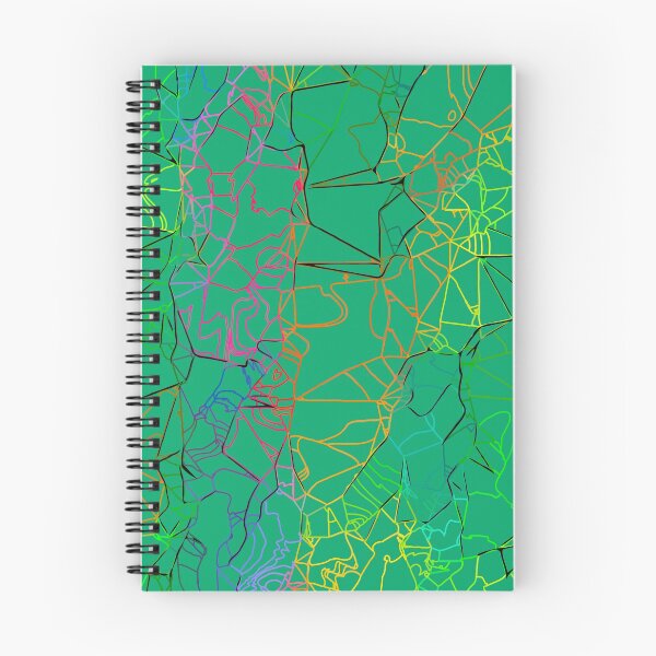 Item preview, geometric line art abstract background in green yellow blue designed and sold by Mrvell.