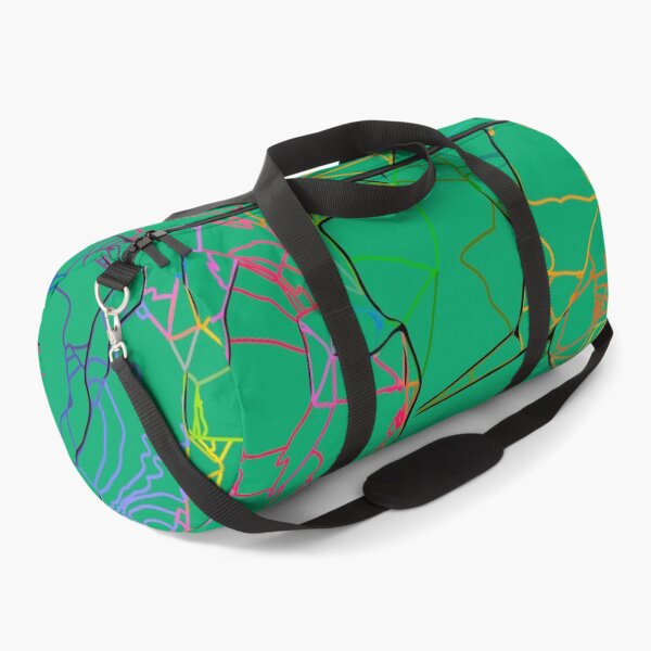 Item preview, geometric line art abstract background in green yellow blue designed and sold by Mrvell.