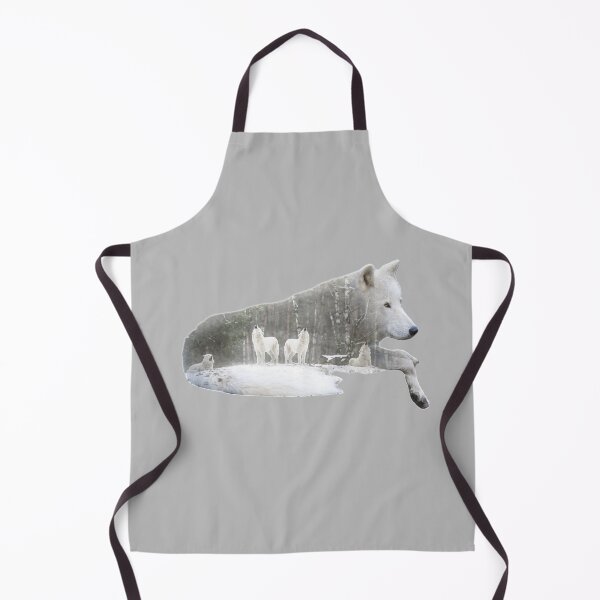 Item preview, Winter White Wolf Double Exposure  designed and sold by ColorFlowArt.