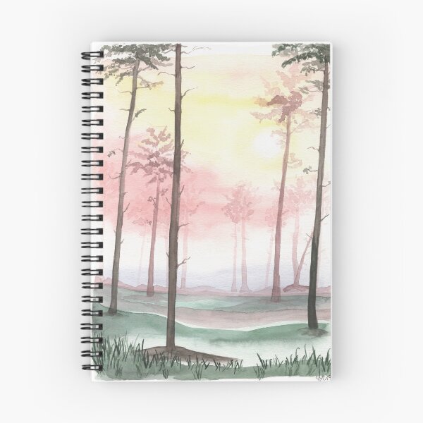 Item preview, Morning mood in the pine forest (watercolor) designed and sold by NvH-Art.