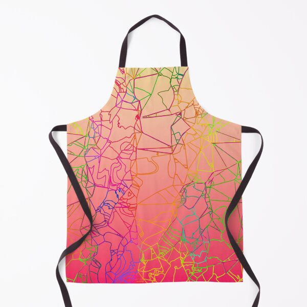 Item preview, geometric line art abstract background in pink yellow green blue designed and sold by Mrvell.