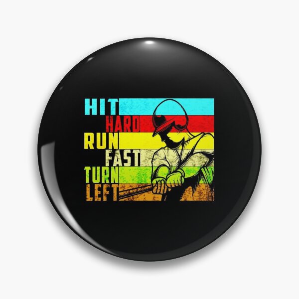 Item preview, Hit Hard Run Fast Turn Left, Baseball Funny Sport designed and sold by oussimakh.
