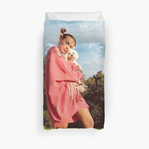 Millie Bobby marron Housse de couette