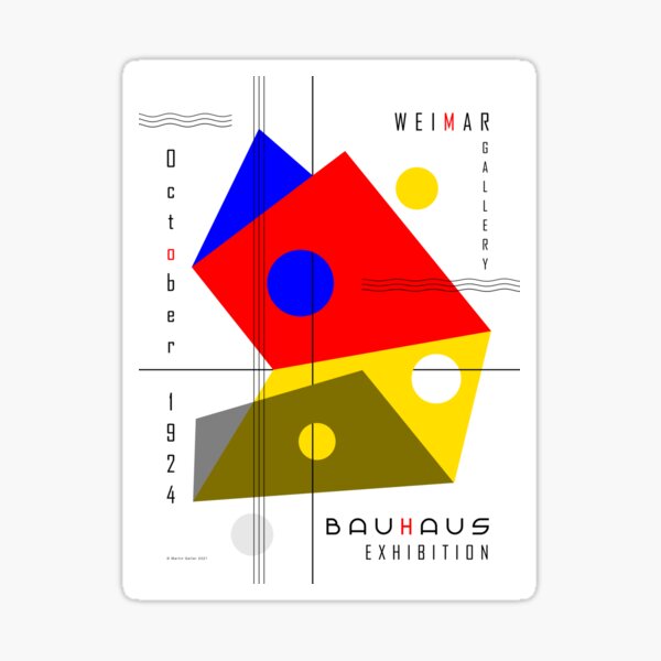 Bauhaus Exhibition Poster 1924 VIII Sticker