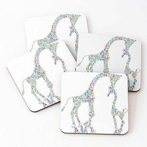 Item preview, Polyprismatic Tiled Mother And Child Giraffe Silhouette designed and sold by WowAllinOne.