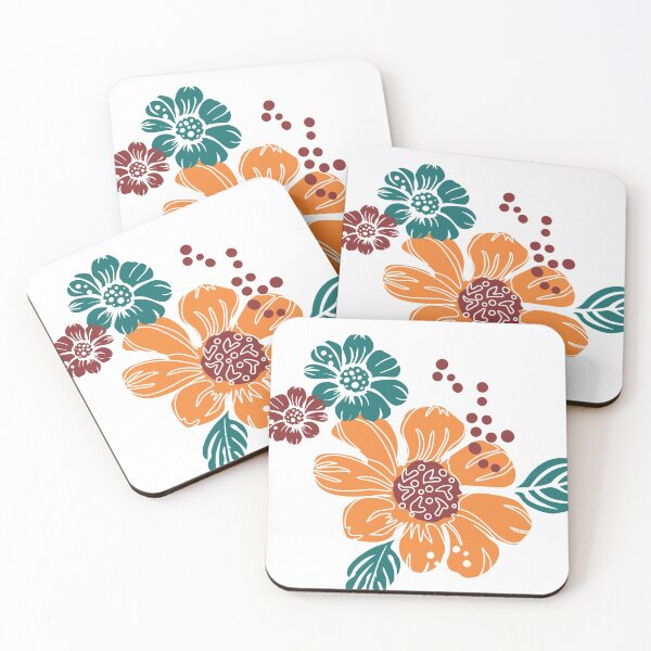 Item preview, Red Orange Flowers designed and sold by Tropicalways.