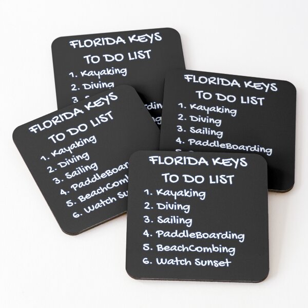Item preview, Florida Keys To Do List - Kayaking Diving Sailing Paddleboarding Beachcombing Watch Sunset designed and sold by KeysTreasures.