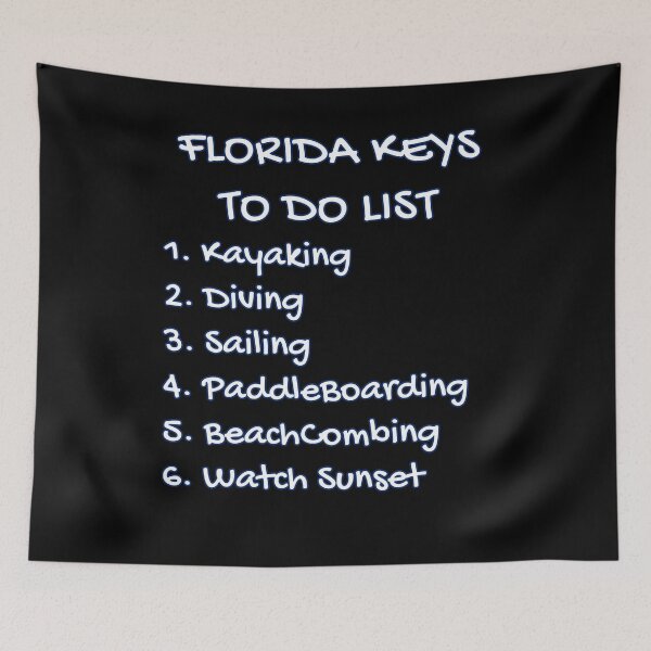 Item preview, Florida Keys To Do List - Kayaking Diving Sailing Paddleboarding Beachcombing Watch Sunset designed and sold by KeysTreasures.