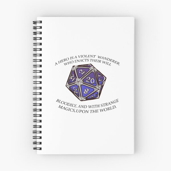 Item preview, Dimension 20 "A Hero is a Violent Wanderer" Quote designed and sold by bonessoup.