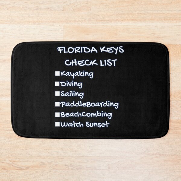 Item preview, Florida Keys Check List - Kayaking Diving Sailing Paddleboarding Beachcombing Watch Sunset designed and sold by KeysTreasures.