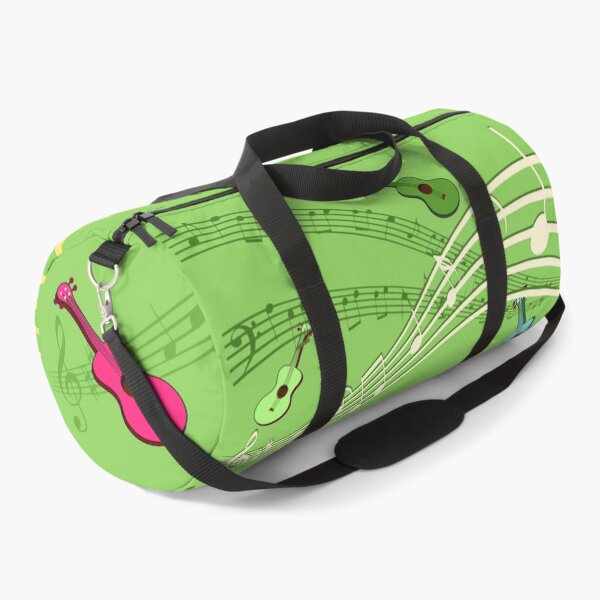 Item preview, Ukulele music notes pattern in green designed and sold by DeliriousSteve.
