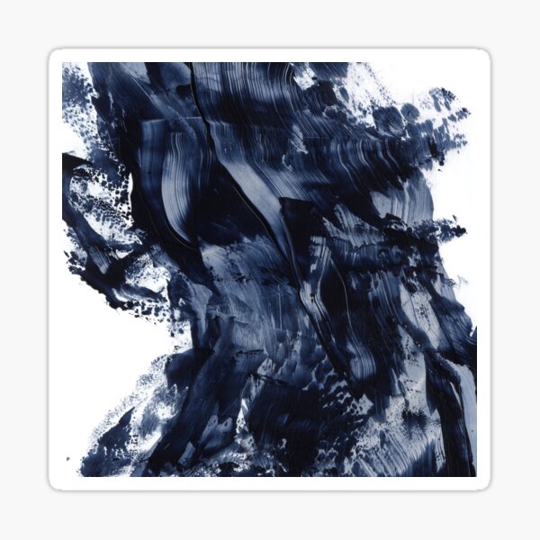 Item preview, Dark Blue Gray Acrylic Abstract Painting designed and sold by Elizabeth  Karlson.