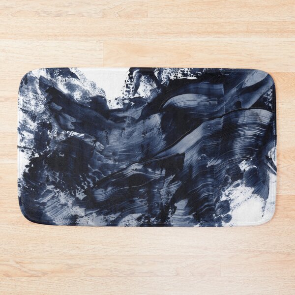 Item preview, Dark Navy Gray Acrylic Abstract Painting designed and sold by Elizabeth  Karlson.