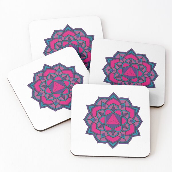 Artikelvorschau, Mandala Purples & Pinks Aufkleber entworfen und verkauft von kittycrafts.