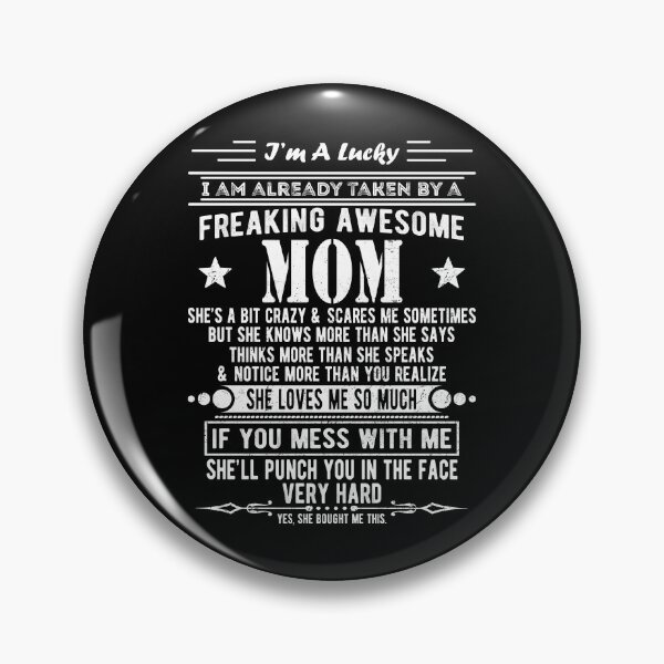Item preview, I'm A Lucky Son Because I'm Raised By A Freaking Awesome Mom designed and sold by Davidbrg.