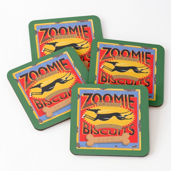 Zoomie Biscuits Coasters (Set of 4)