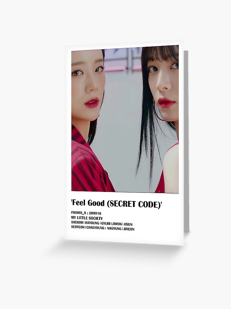 Fromis_9 - 'Feel Good (Secret Code)' Gyuri + Chaeyoung ver. // KPOP Poster  | Greeting Card