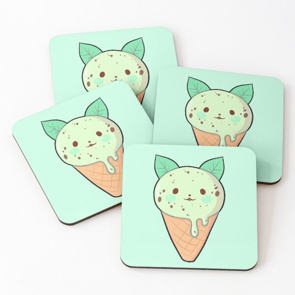 Item preview, Mint chocolate chip ice cream cat designed and sold by meg-dl.