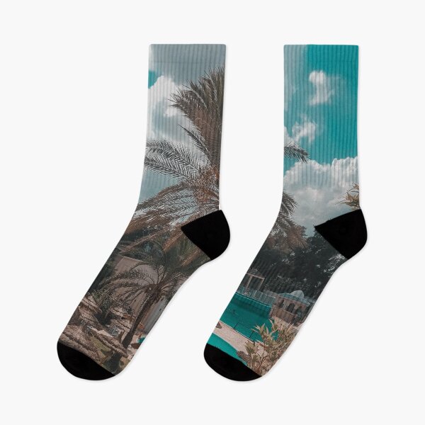 Item preview, Tropical Palms surrounding swiming pool designed and sold by SandShopDesigns.