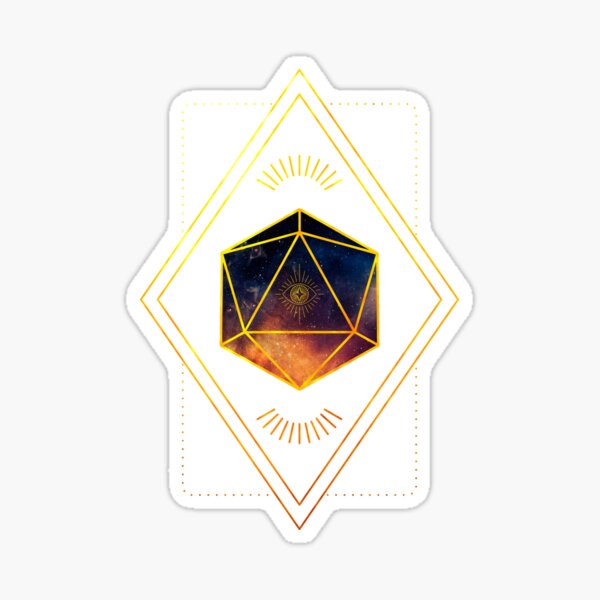 Item preview, Gold Celestial D20 designed and sold by RachelMcEwanArt.