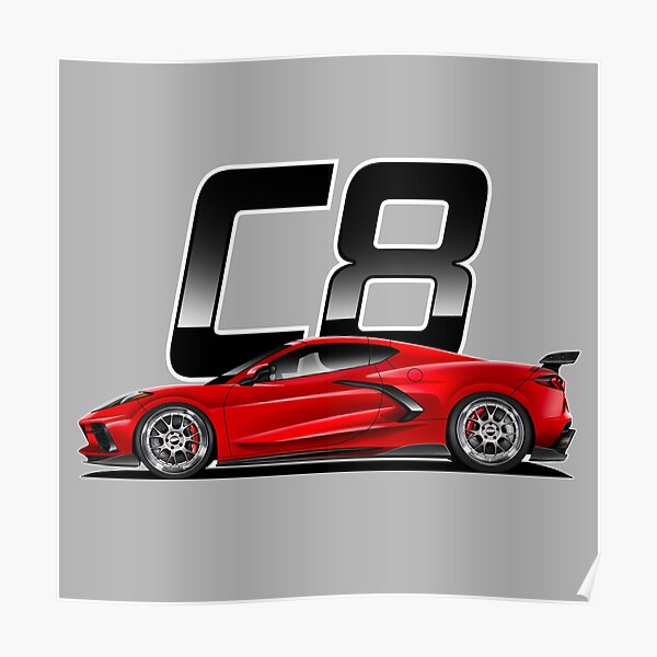 sports car, Details about   2020 CORVETTE Front Profile Dark Maroon  24X36 inch poster 