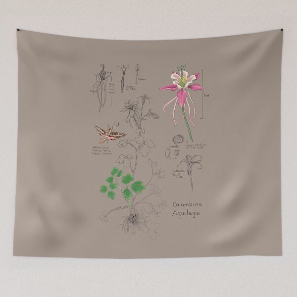 Item preview, Columbine Botanical-tan designed and sold by mernstw.