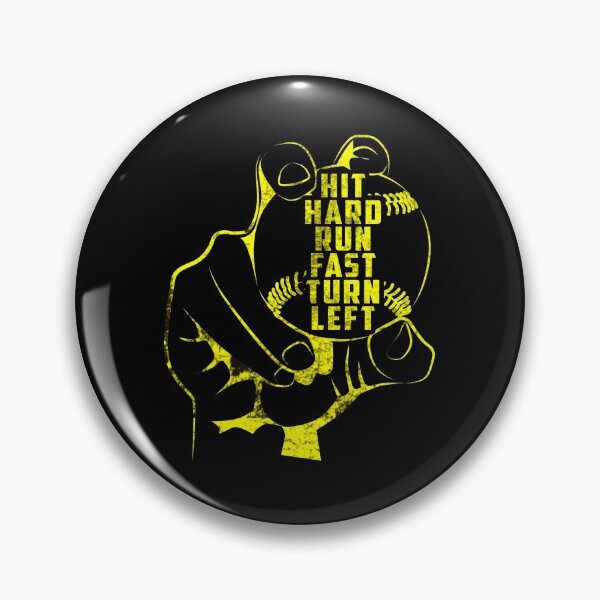 Item preview, Hit Hard Run Fast Turn Left, Baseball Funny Sport designed and sold by oussimakh.
