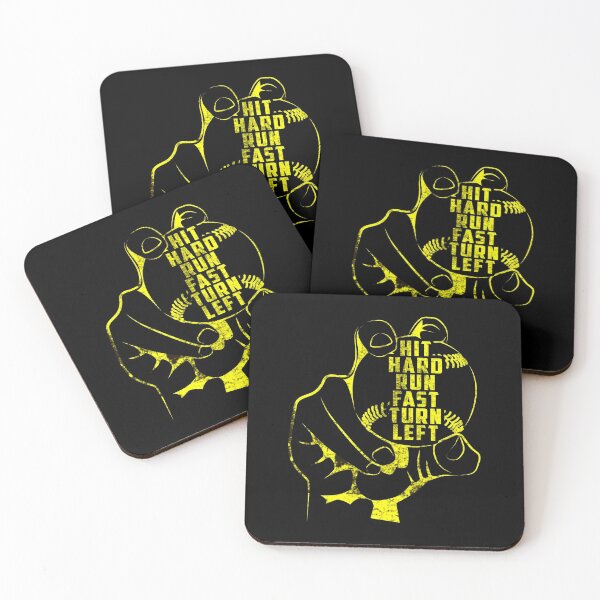 Item preview, Hit Hard Run Fast Turn Left, Baseball Funny Sport designed and sold by oussimakh.