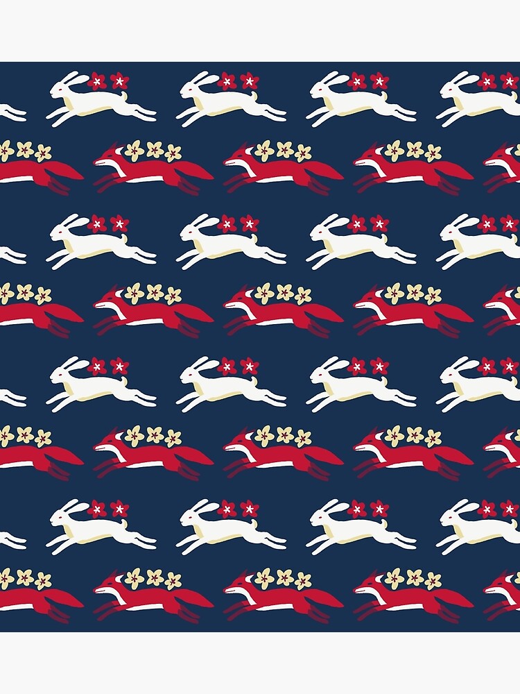 Hare and Fox Pattern by reikahunt