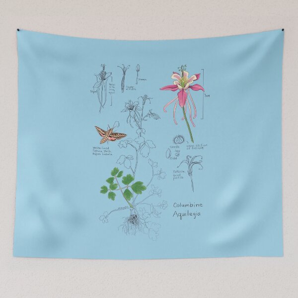Item preview, Columbine Botanical -blue designed and sold by mernstw.