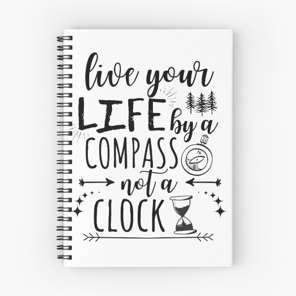 Item preview, Live Your Life by a Compass not a Clock designed and sold by Hoiho Adventure Shirts.