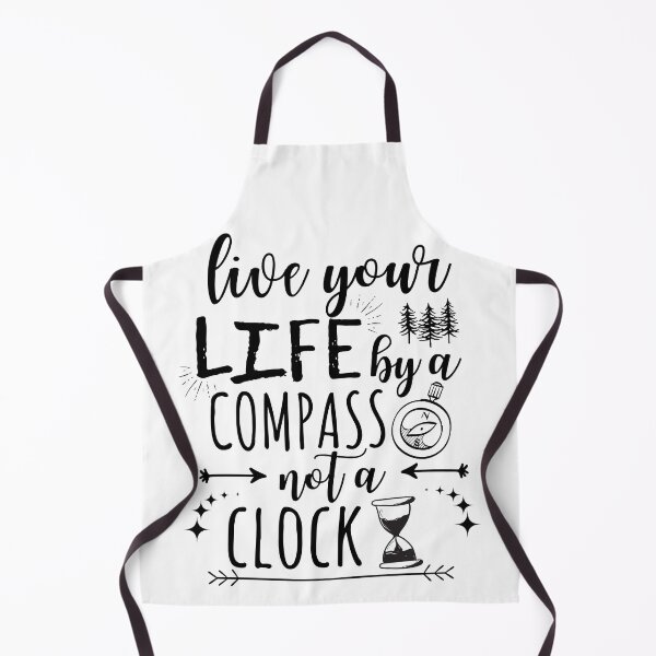 Item preview, Live Your Life by a Compass not a Clock designed and sold by Hoiho Adventure Shirts.