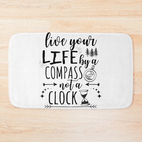 Item preview, Live Your Life by a Compass not a Clock designed and sold by Hoiho Adventure Shirts.