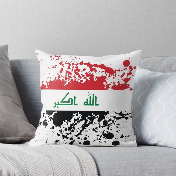 Item preview, Iraq Flag Ink Splatter designed and sold by limitlezz.