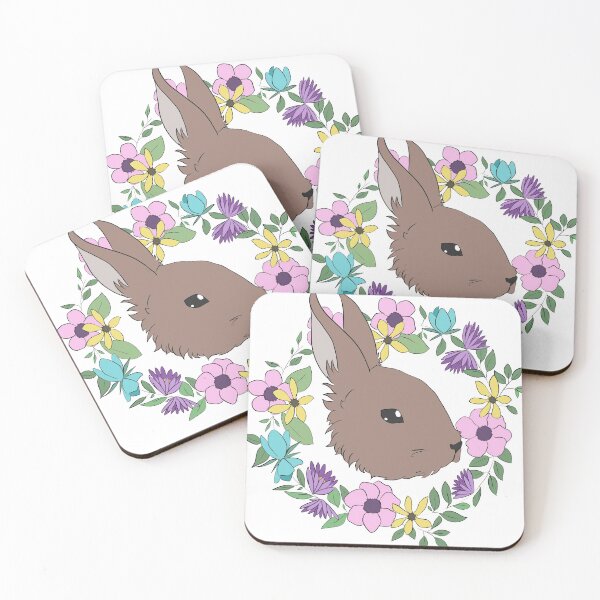 Item preview, Brown Bunny with Flowers designed and sold by graphic-hawk.