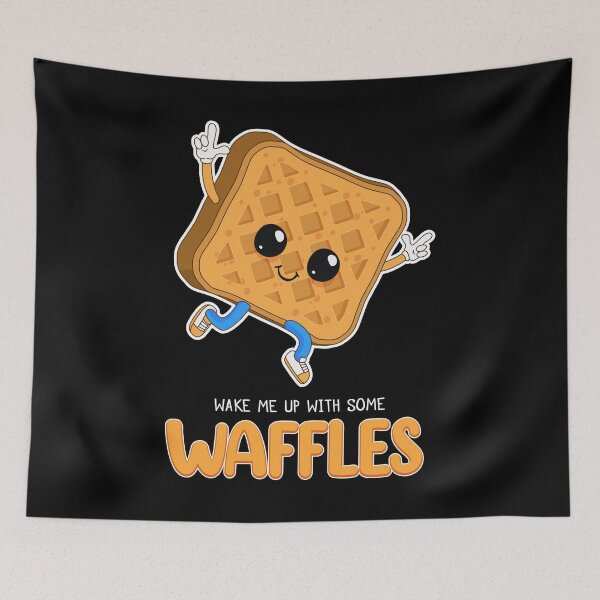 Item preview, Funny Breakfast Wake Me Up With Some Waffles graphic designed and sold by jakehughes2015.