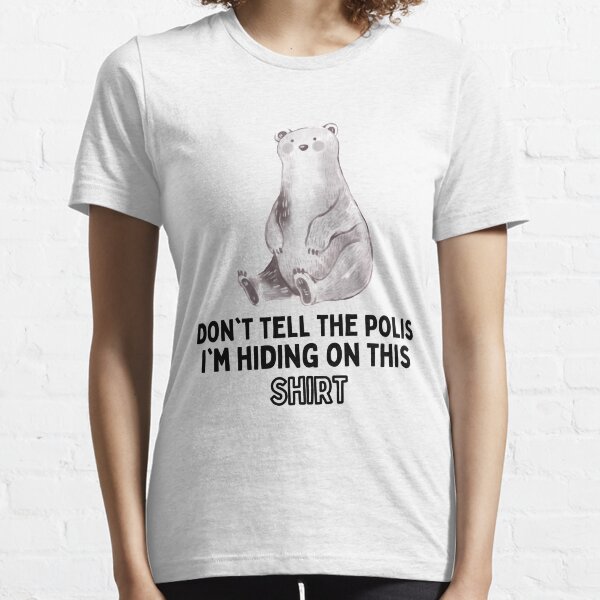 Polar bear meme hiding from police Essential T-Shirt