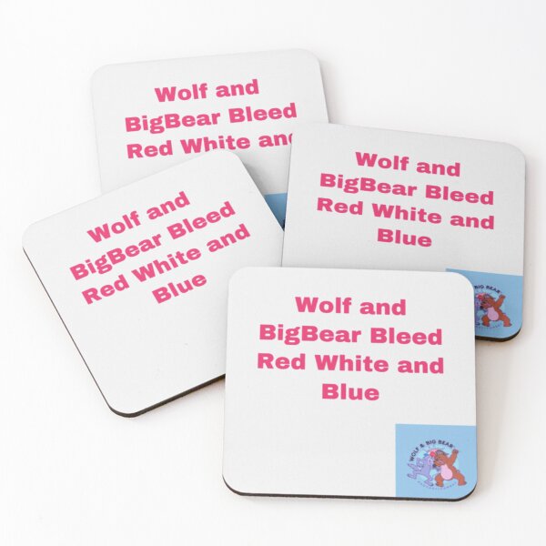 Item preview, Wolf & Big Bear Bleed Red White and Blue  designed and sold by Lance Ross.