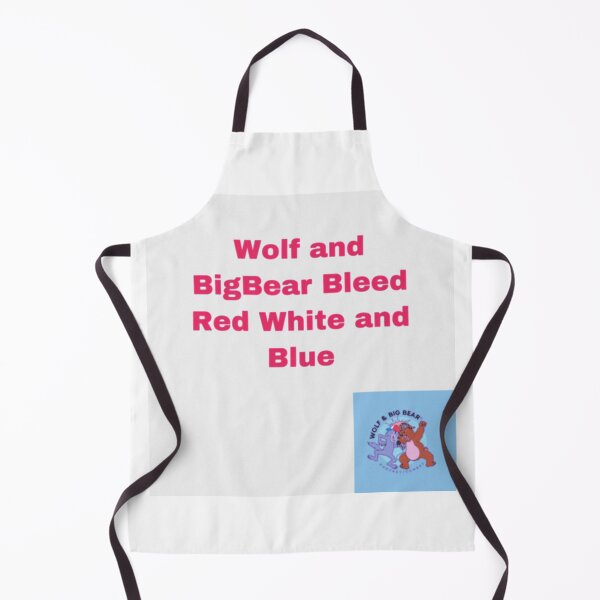 Item preview, Wolf & Big Bear Bleed Red White and Blue designed and sold by Lance Ross.