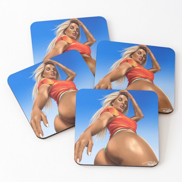 Item preview, Blonde Girl With Red Shirt Summer designed and sold by reinehak.