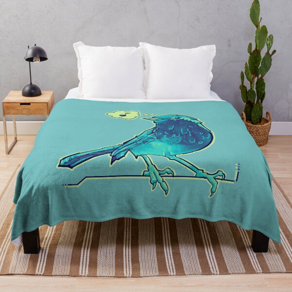 Item preview, aqua blue songbird and music sign designed and sold by weilertsen.